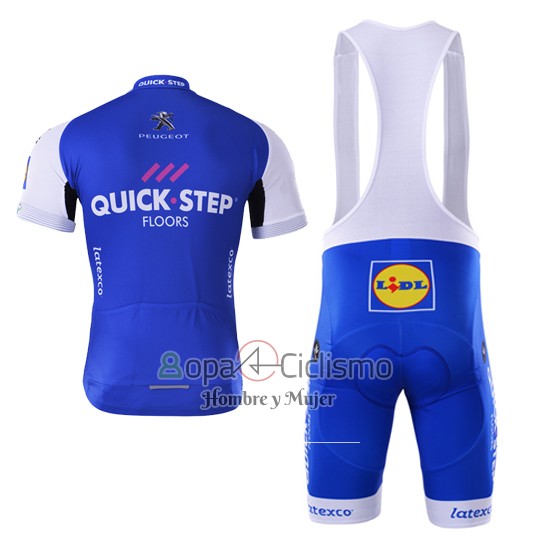 Quick Step Floor Ropa Ciclismo Culotte Corto 2017 Mangas Cortas Azul